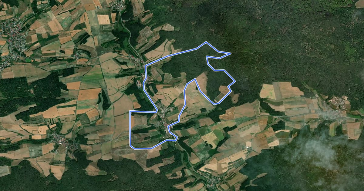 Маршрут Lauftour BRB1 на спутниковом снимке