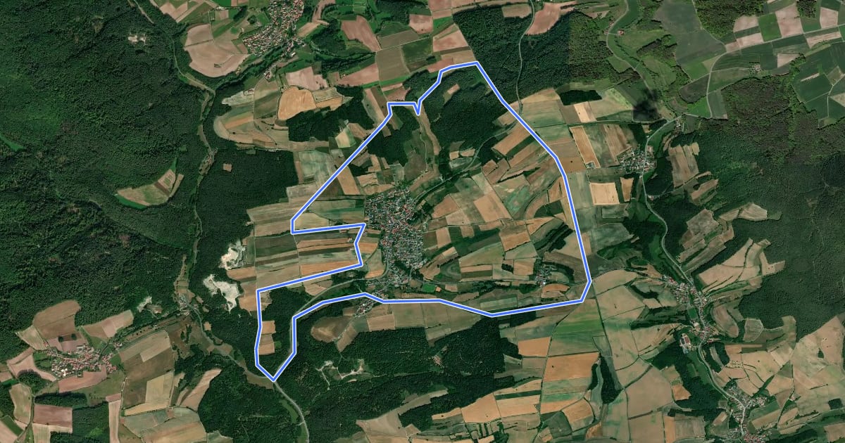 Маршрут Lauftour BRB2 на спутниковом снимке