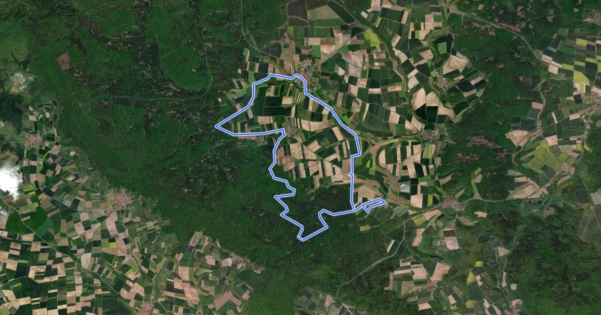 Маршрут Lauftour BUN1 на спутниковом снимке