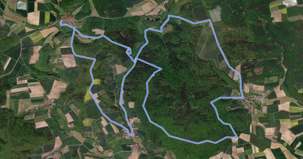Маршрут Lauftour BUN2 на спутниковом снимке