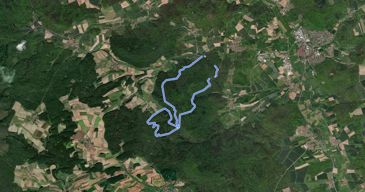 Маршрут Lauftour EBN2 на спутниковом снимке