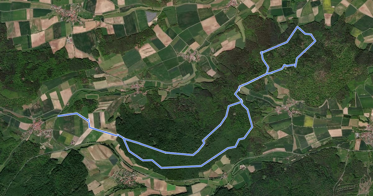 Маршрут Lauftour EBN3 на спутниковом снимке