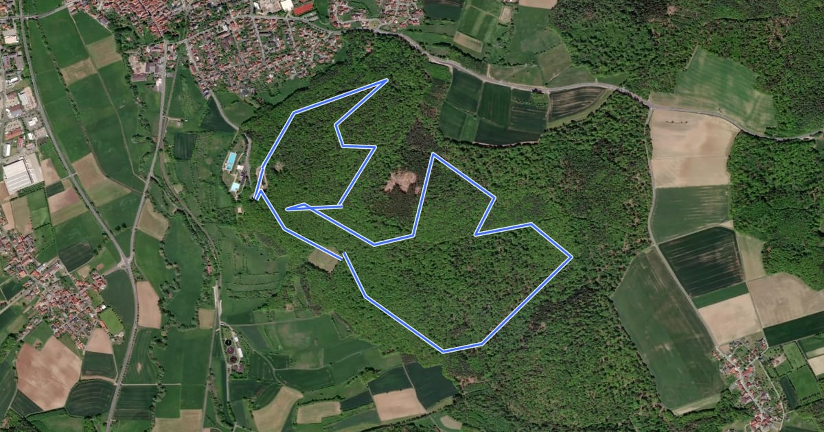 Маршрут Lauftour EBN4 на спутниковом снимке