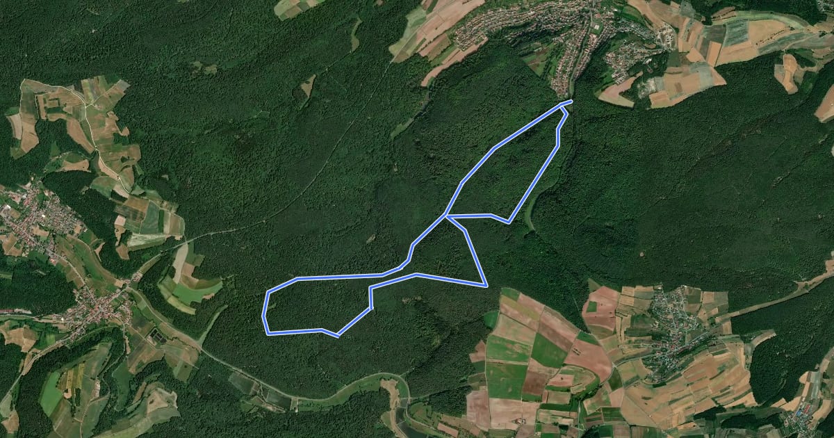 Маршрут Lauftour ELT3 на спутниковом снимке