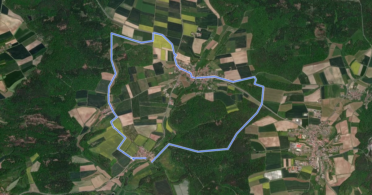 Маршрут Lauftour ERM1 на спутниковом снимке