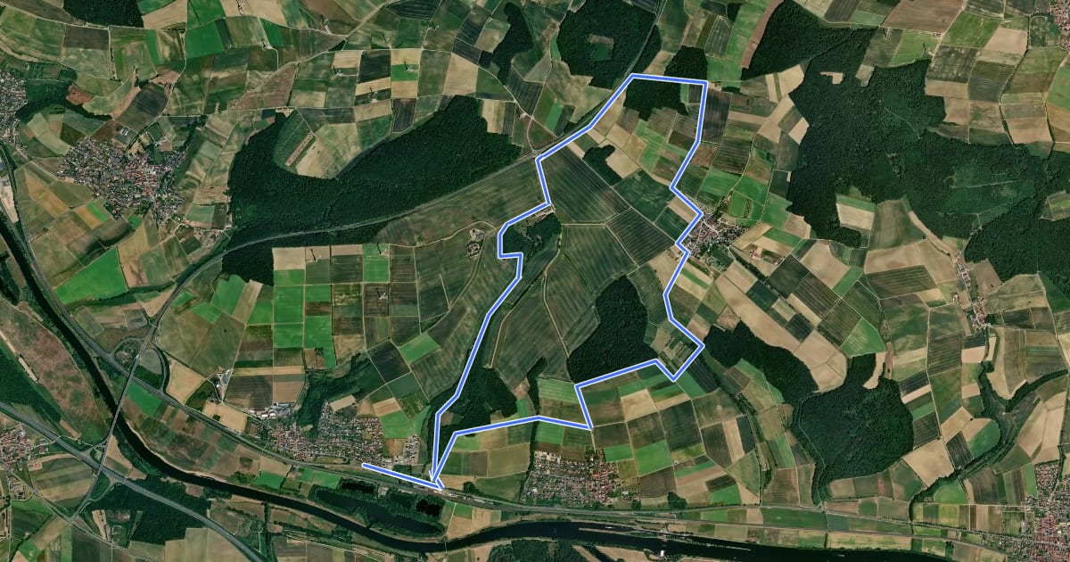 Маршрут Lauftour GÄD1 на спутниковом снимке