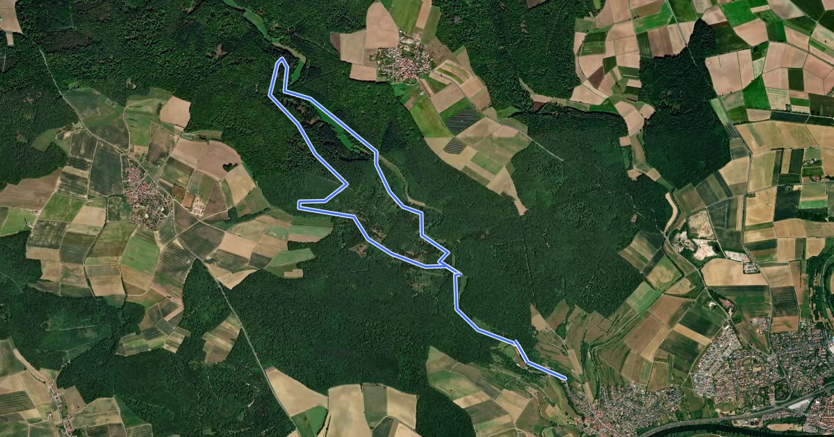 Маршрут Lauftour HAS3 на спутниковом снимке