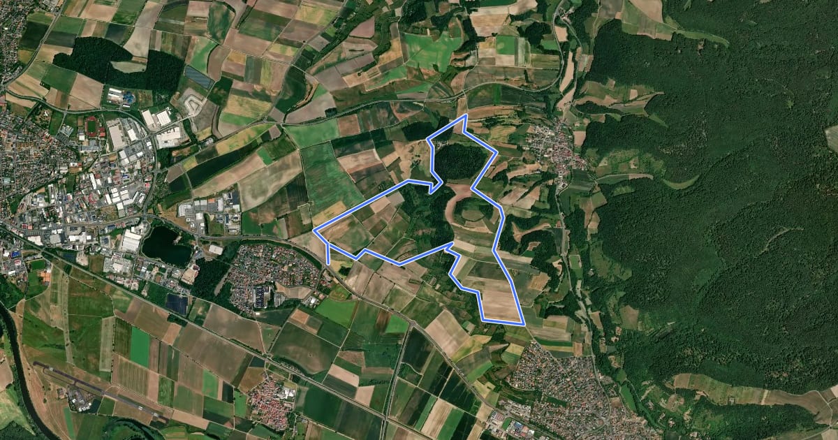 Маршрут Lauftour HAS5 на спутниковом снимке