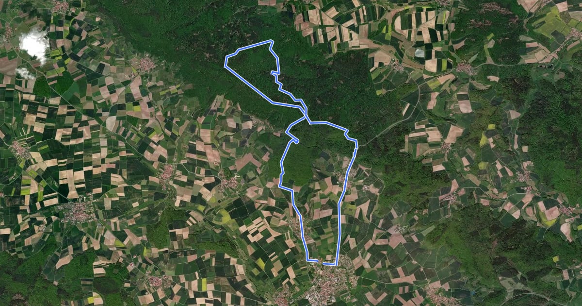 Маршрут Lauftour HOH2 на спутниковом снимке