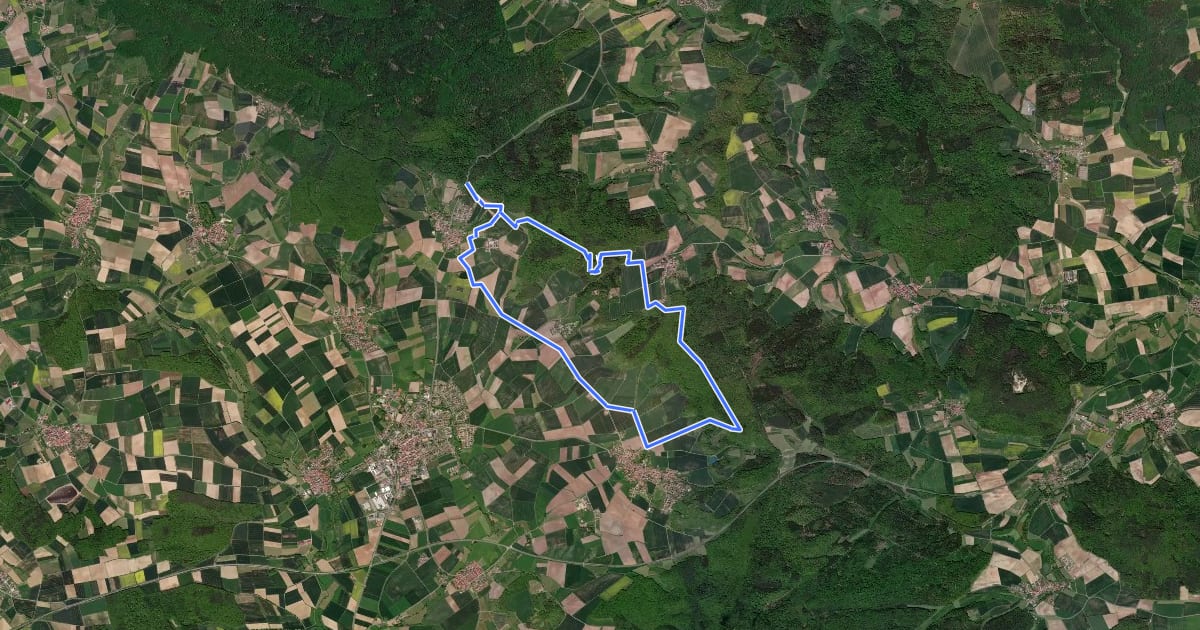 Маршрут Lauftour HOH3 на спутниковом снимке