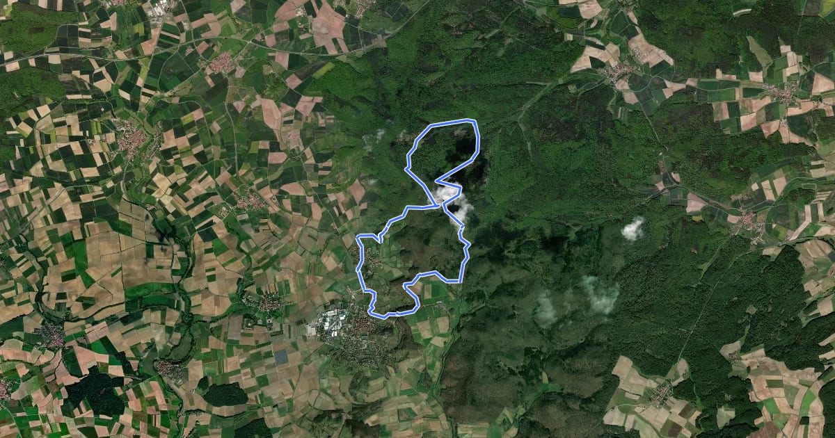 Маршрут Lauftour KÖN1 на спутниковом снимке