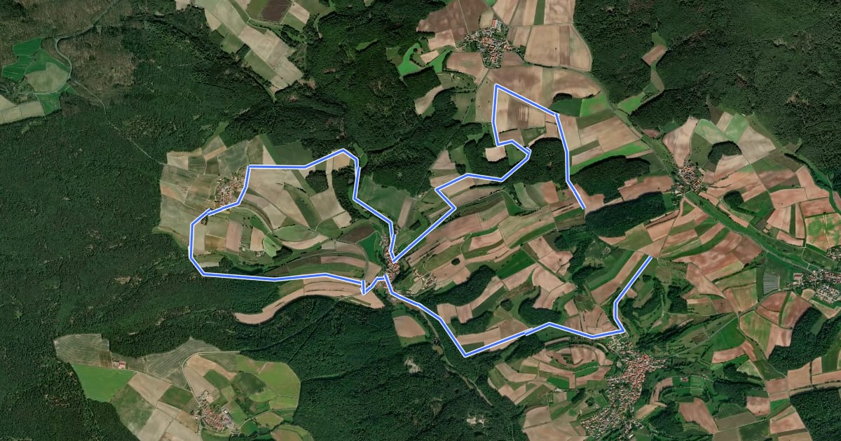 Маршрут Lauftour KÖN2 на спутниковом снимке