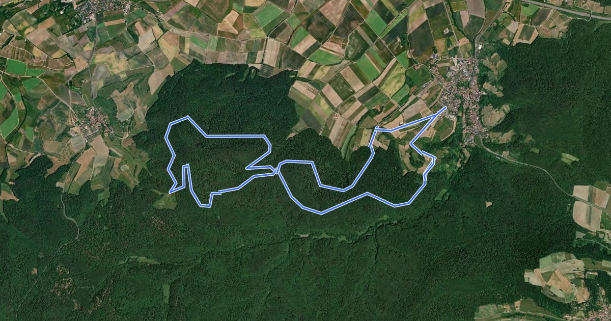 Маршрут Lauftour KNE4 на спутниковом снимке