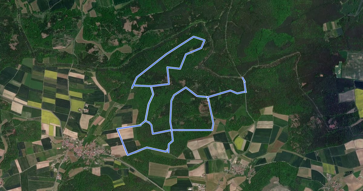 Маршрут Lauftour MAR2 на спутниковом снимке