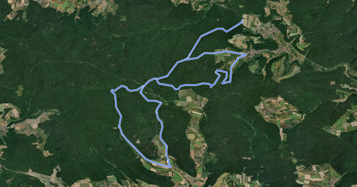 Маршрут Lauftour OBA1 на спутниковом снимке