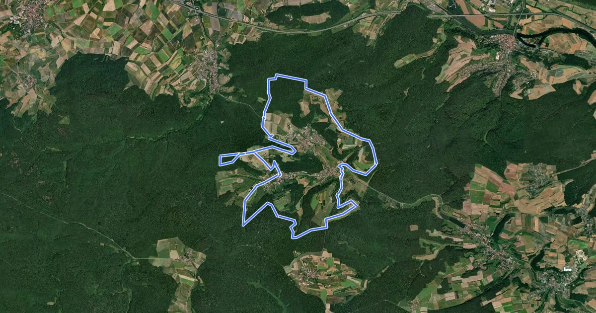 Маршрут Lauftour OBA2 на спутниковом снимке