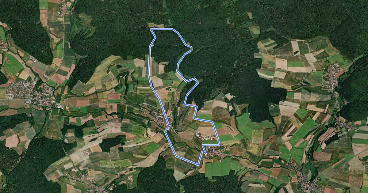 Маршрут Lauftour RAU1 на спутниковом снимке