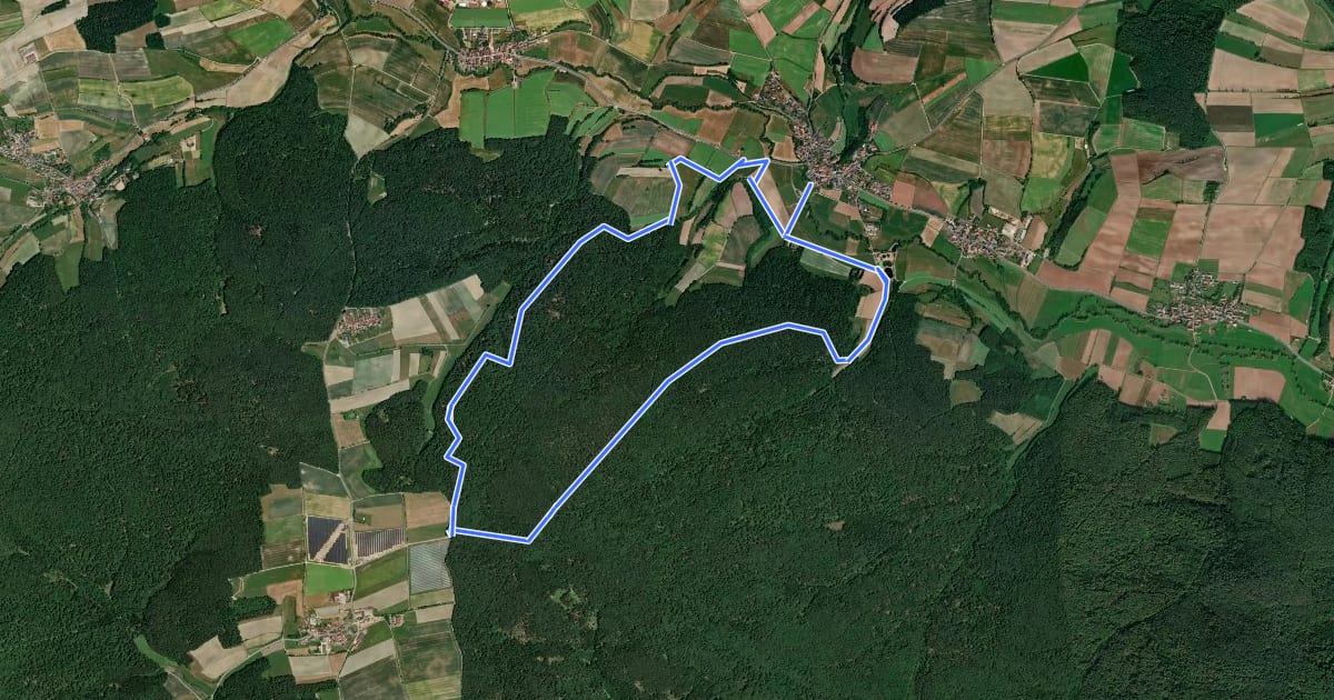 Маршрут Lauftour RAU4 на спутниковом снимке