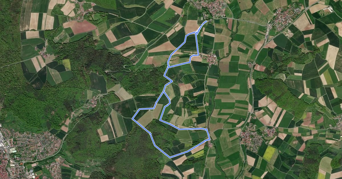 Маршрут Lauftour UMB1 на спутниковом снимке