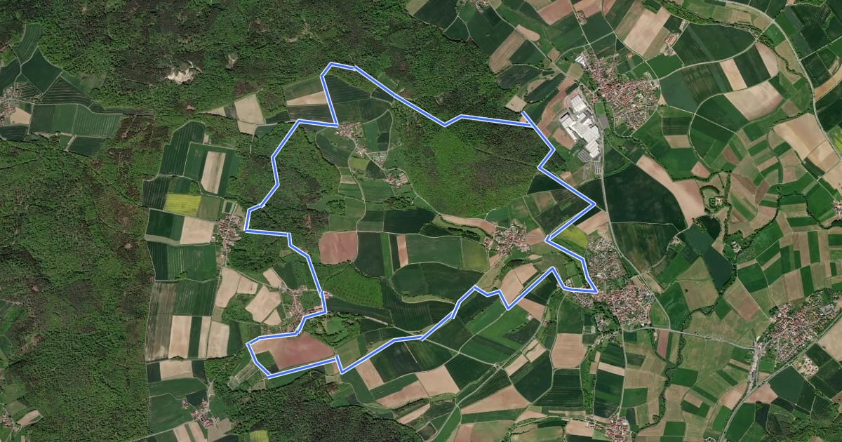Маршрут Lauftour UMB2 на спутниковом снимке