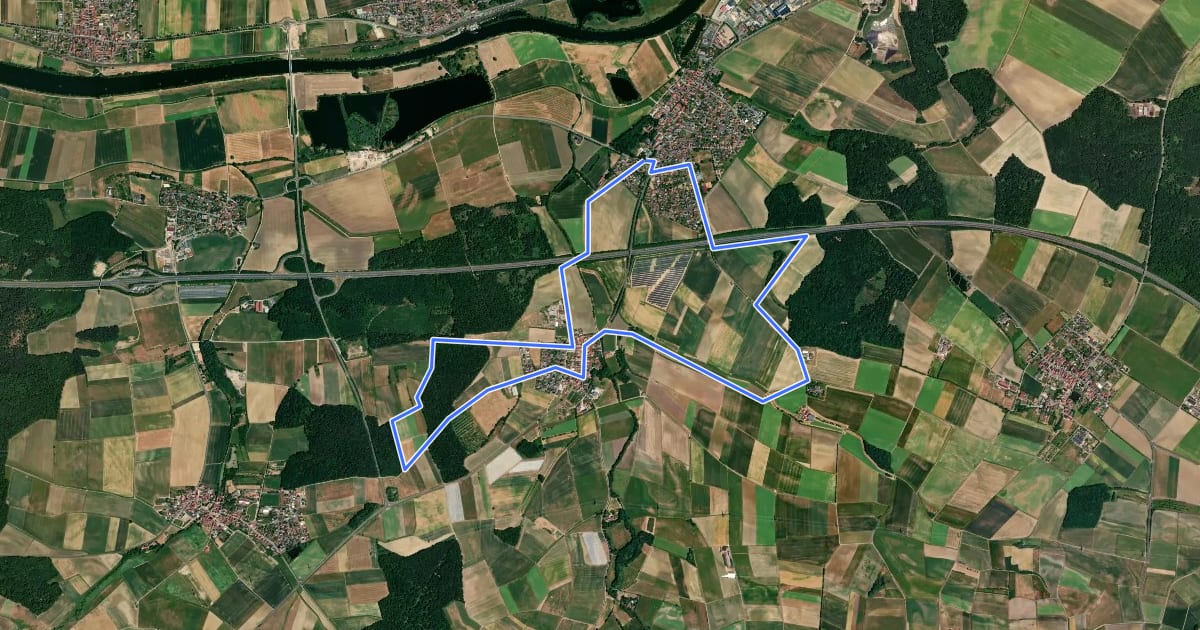 Маршрут Lauftour WON2 на спутниковом снимке