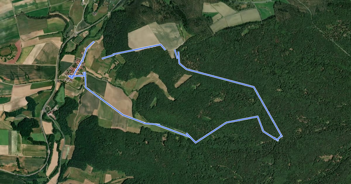 Маршрут Lauftour ZEI3 на спутниковом снимке