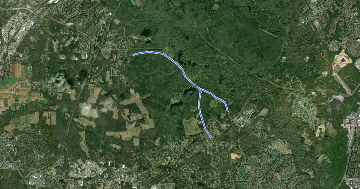 Маршрут Laurel Bowie Rd на спутниковом снимке