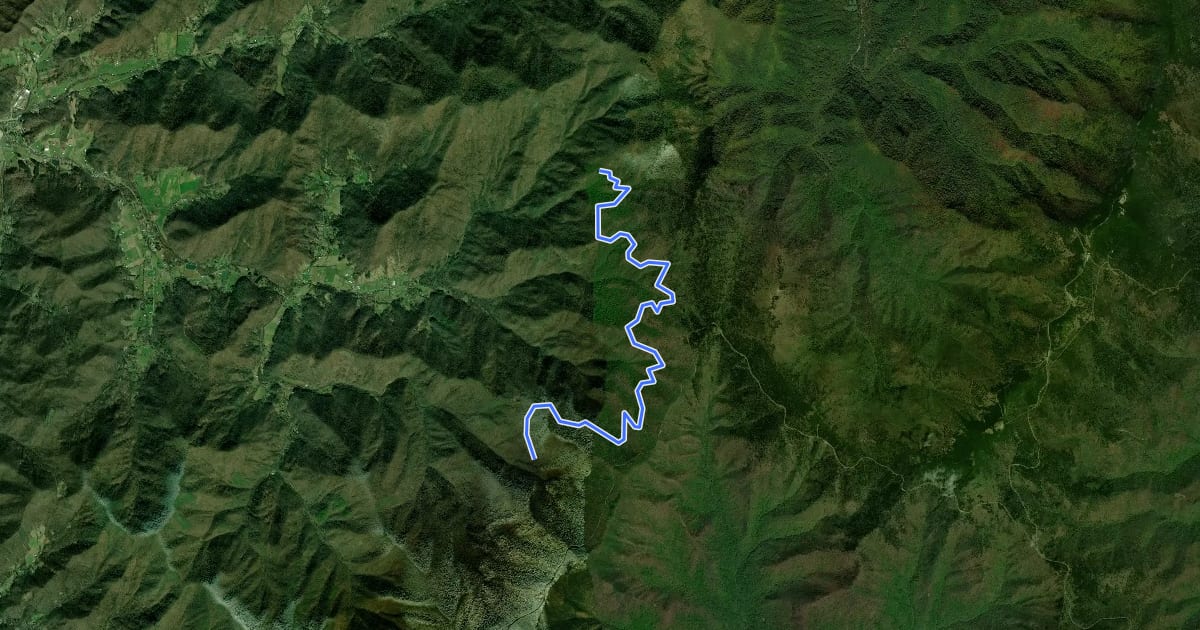 Маршрут Laurel Gap Trail на спутниковом снимке
