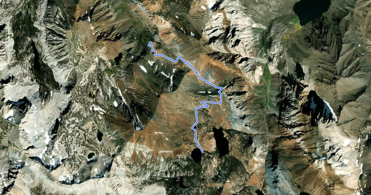 Маршрут Laurel Lake to Edith Lake Trail на спутниковом снимке