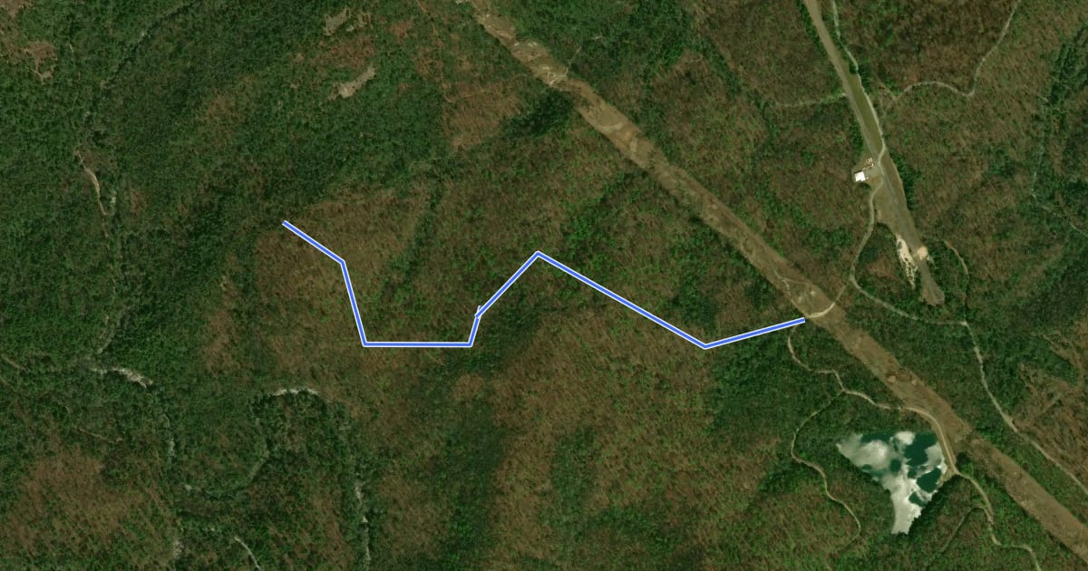 Маршрут Laurel Ridge Trail на спутниковом снимке