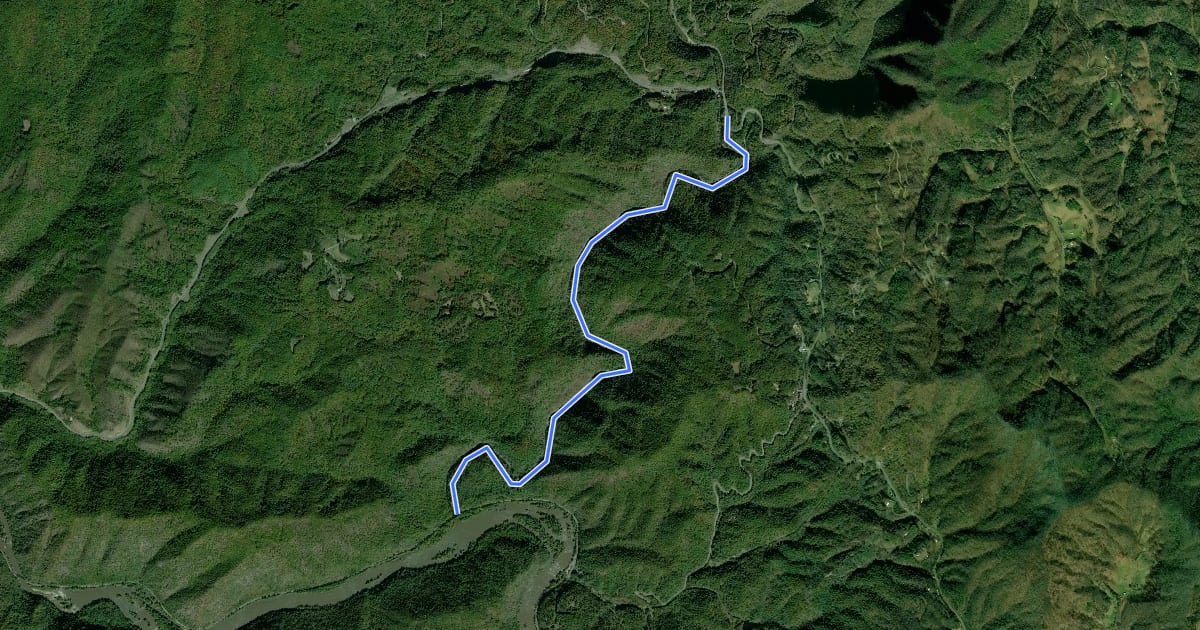 Маршрут Laurel River Trail на спутниковом снимке