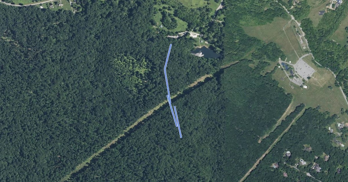 Маршрут Laurel Trail на спутниковом снимке