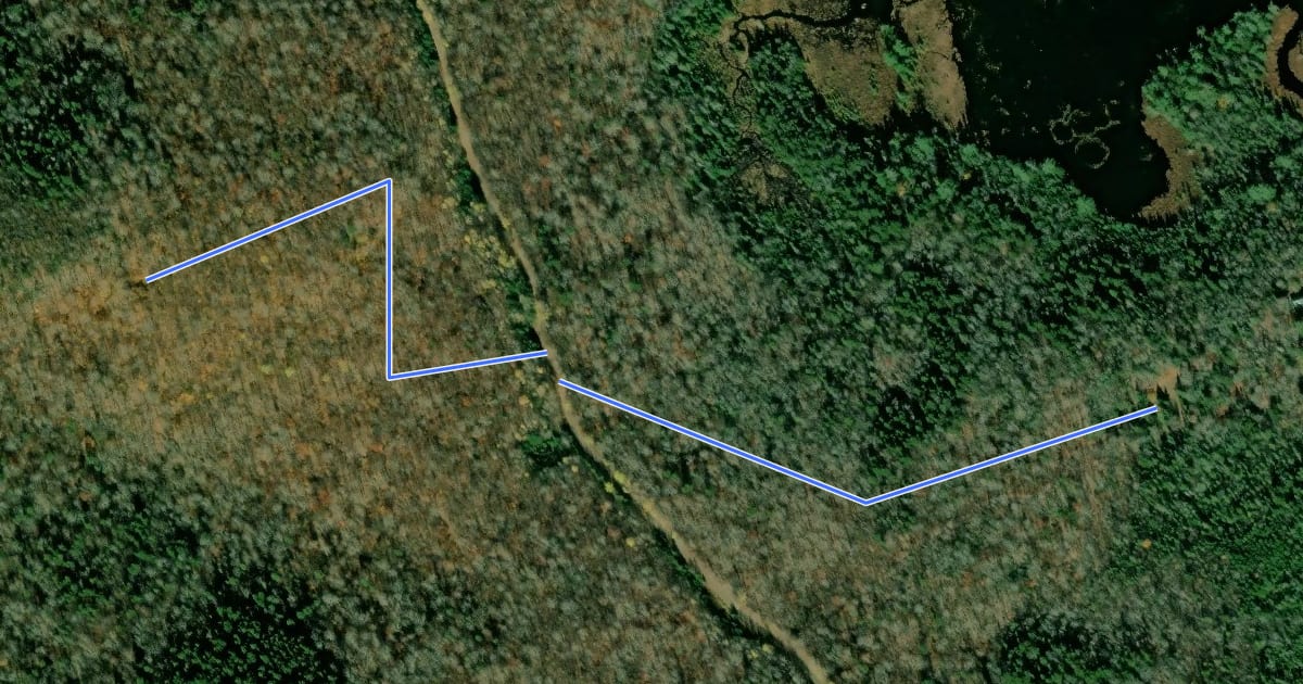 Маршрут Laurie's Ledge Trail на спутниковом снимке