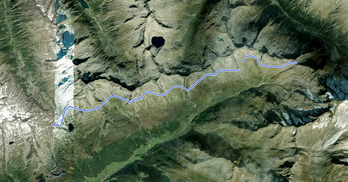 Маршрут Lausitzerweg на спутниковом снимке