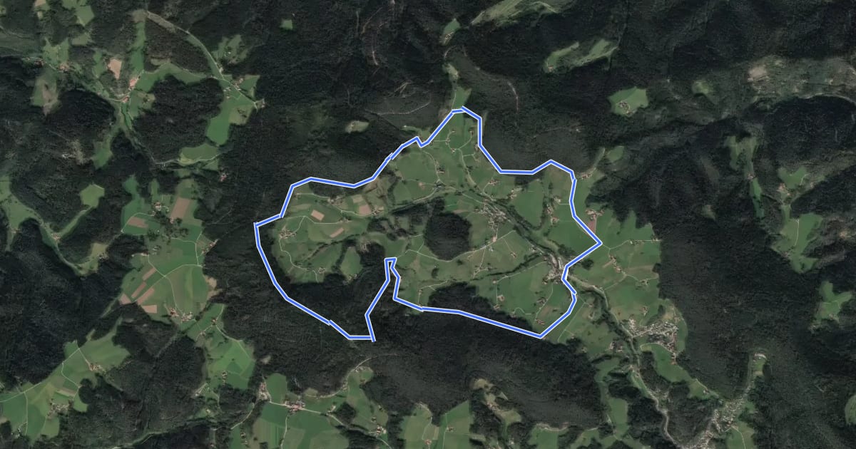 Маршрут Lauterbacher Hochtalrunde на спутниковом снимке
