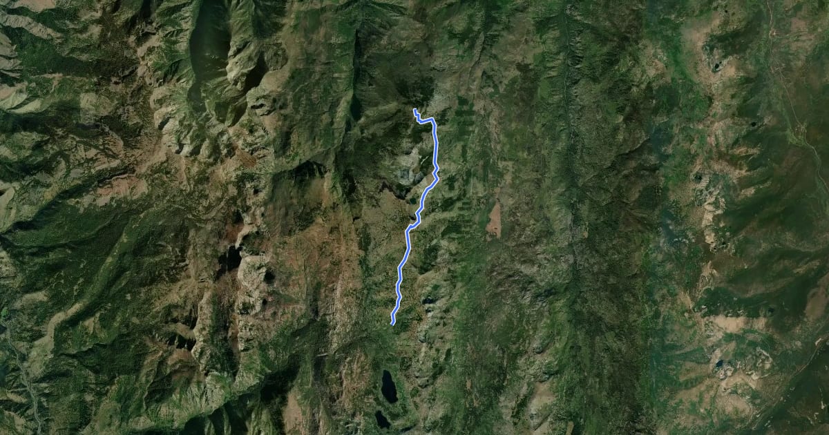 Маршрут Lava Ridge National Recreation Trail на спутниковом снимке