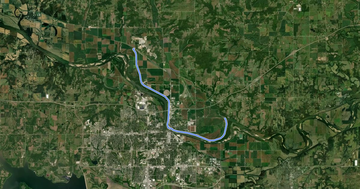 Маршрут Lawrence Levee Trail на спутниковом снимке