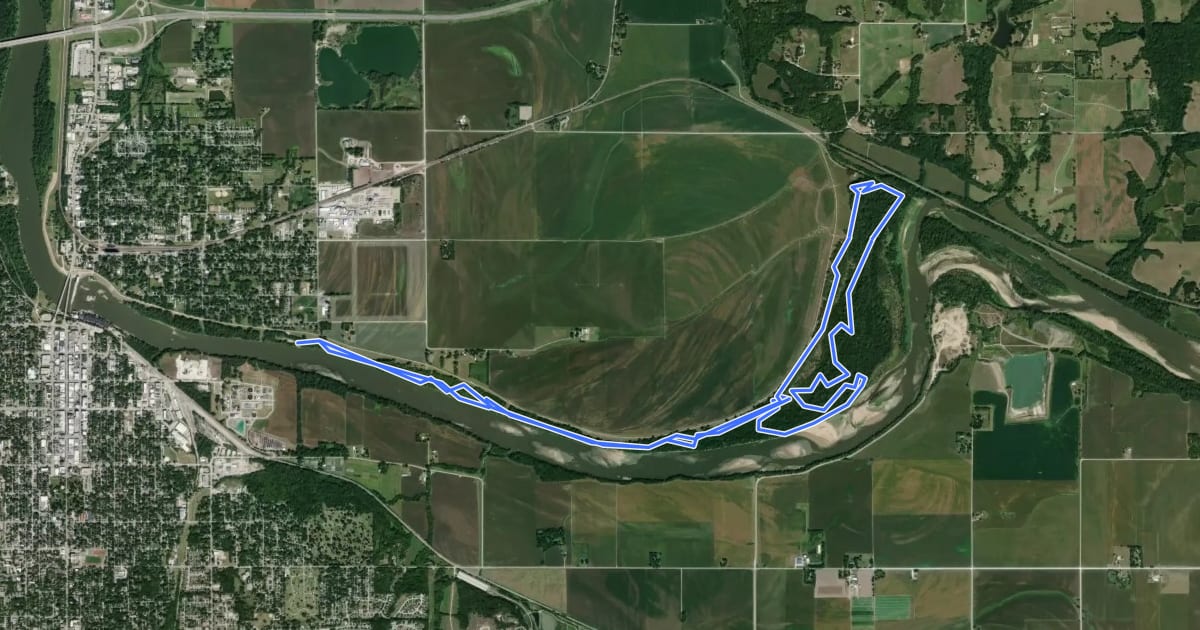 Маршрут Lawrence River Trail на спутниковом снимке
