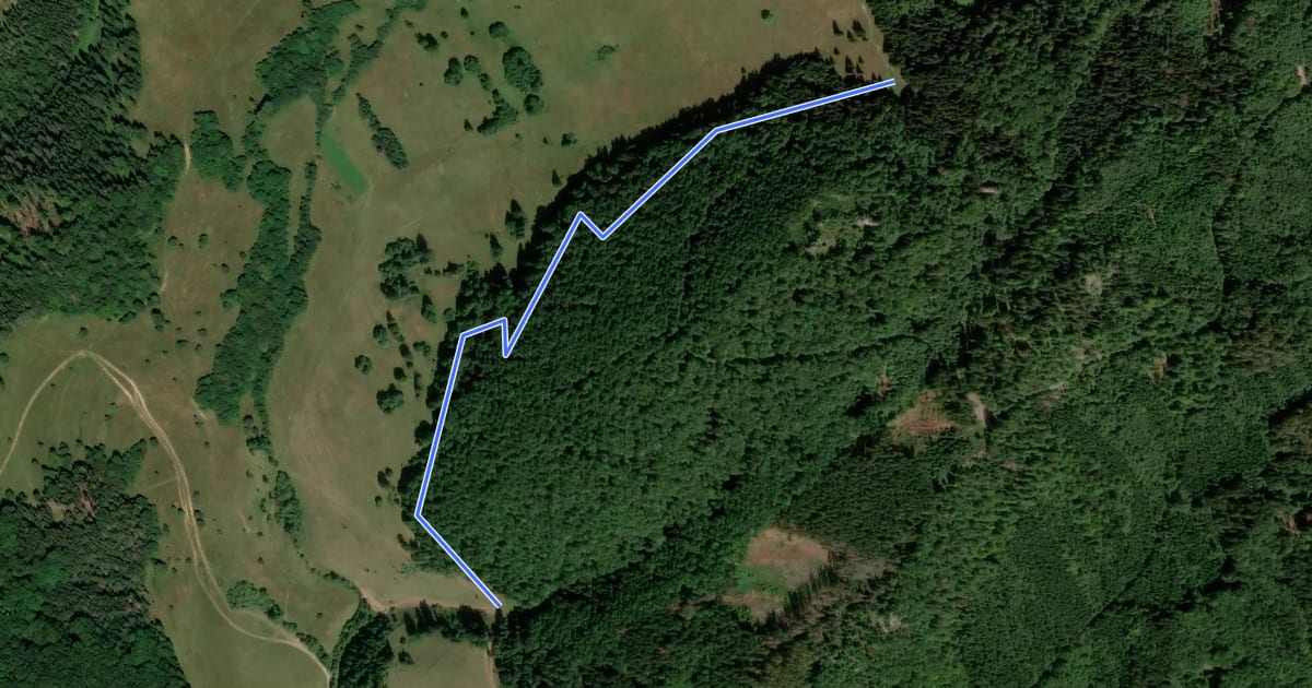 Маршрут Lazná Trail на спутниковом снимке