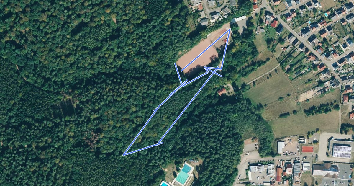 Маршрут LC Schmelz Schülerlauf на спутниковом снимке