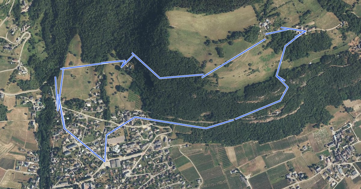 Маршрут Le Belvédère на спутниковом снимке