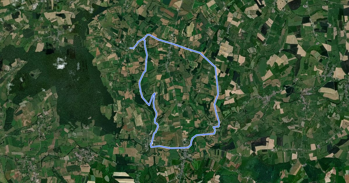 Маршрут Le Bocage на спутниковом снимке