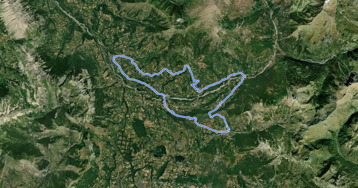 Маршрут Le Bocage du Champsaur на спутниковом снимке