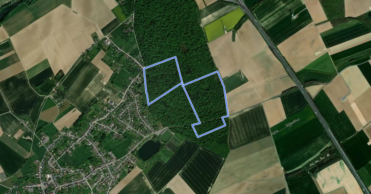 Маршрут Le Bois de Grand-Leez на спутниковом снимке