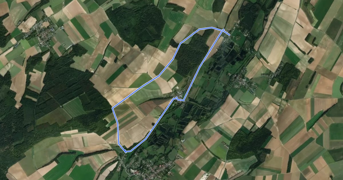 Маршрут Le Bois du Quesnoy на спутниковом снимке