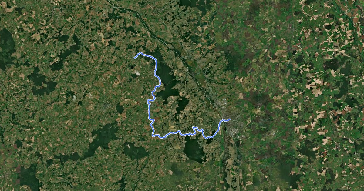 Маршрут Le Bourbonnais, de Couzon à Moulins на спутниковом снимке