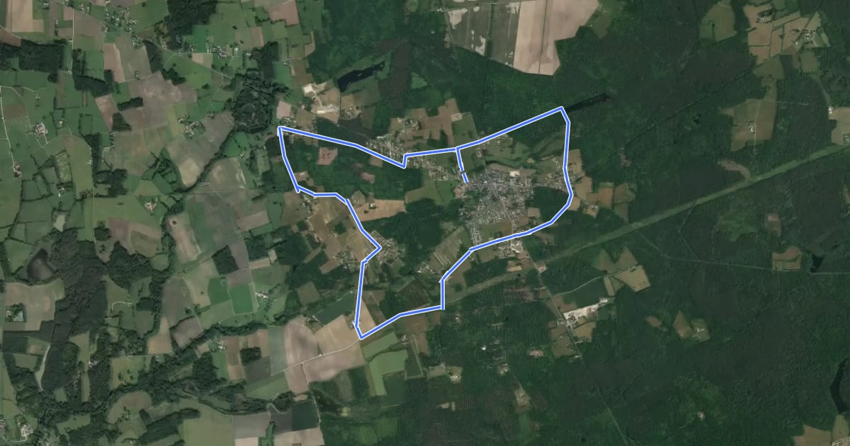 Маршрут Le bourg на спутниковом снимке