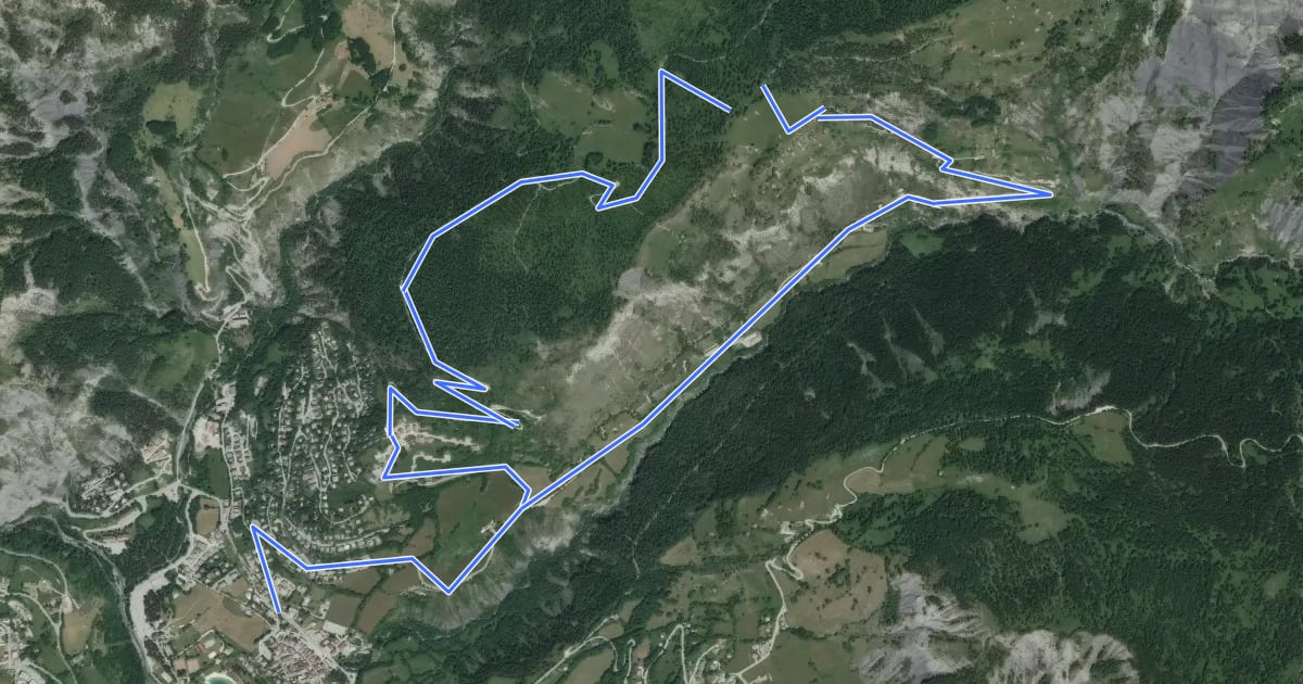 Маршрут Le Brec на спутниковом снимке