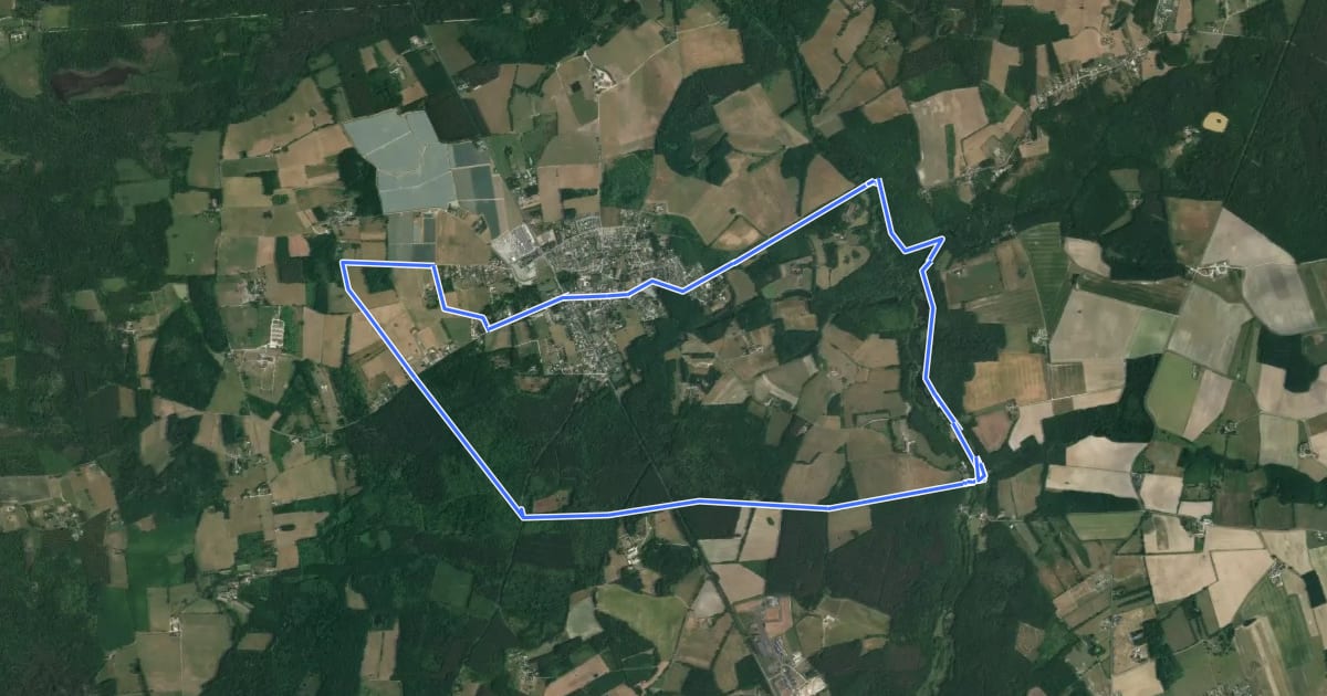 Маршрут Le Breuil - Mazières-de-Touraine на спутниковом снимке