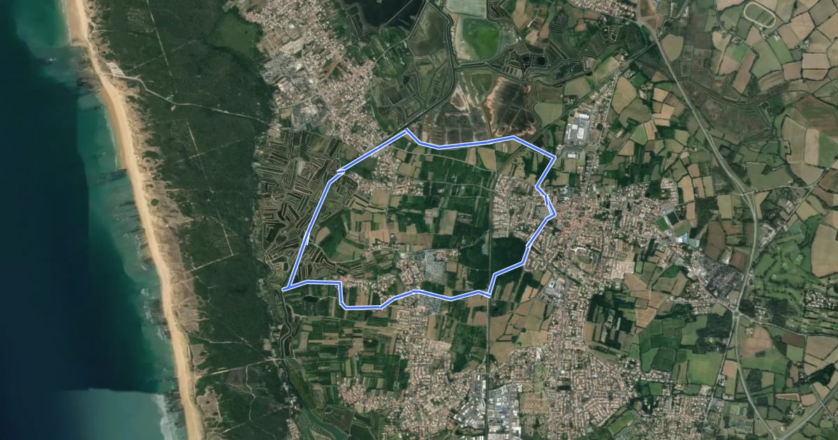 Маршрут Le Canal на спутниковом снимке